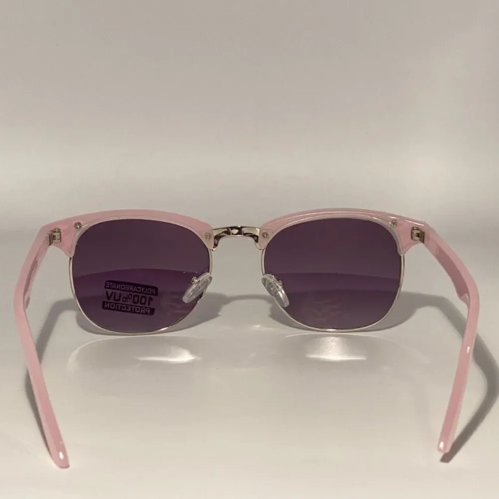 0536 Pink Liam Browline Sunglasses 100% UV Protection